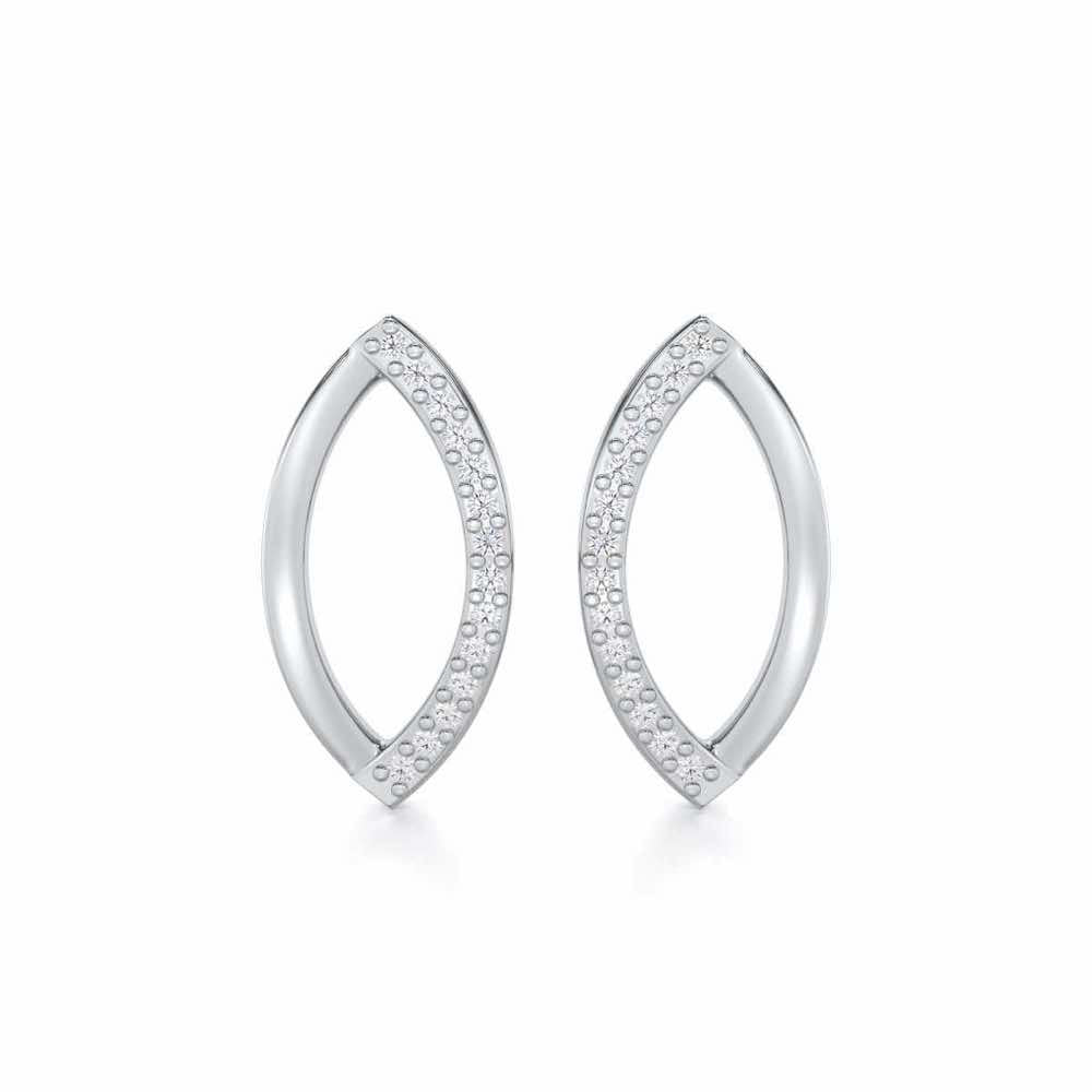 Opulent Charm Silver Earrings - White Gold - Image 1