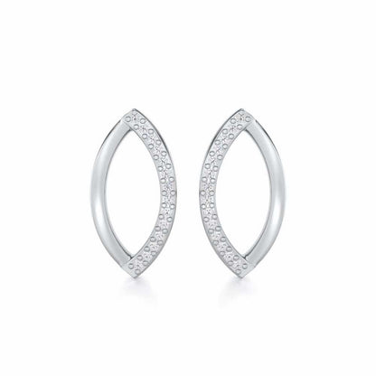 Opulent Charm Silver Earrings - White Gold - Image 1