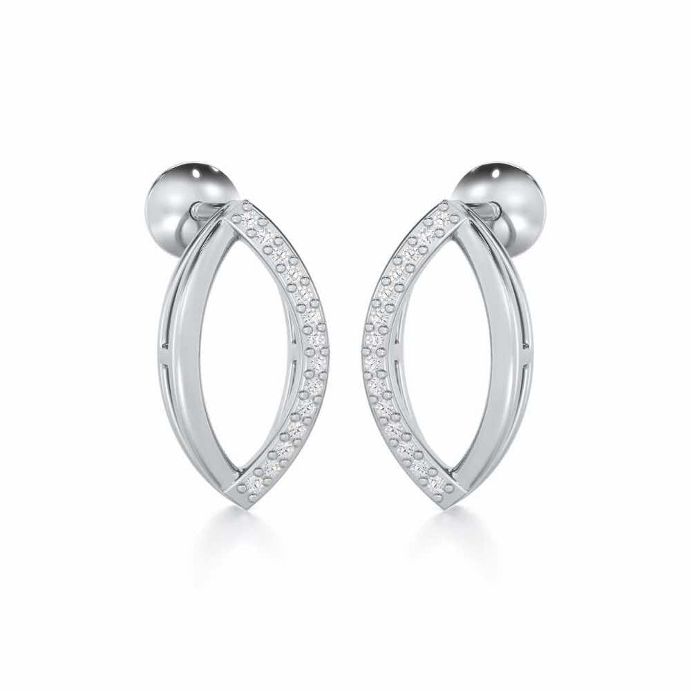 Opulent Charm Silver Earrings - White Gold - Image 2