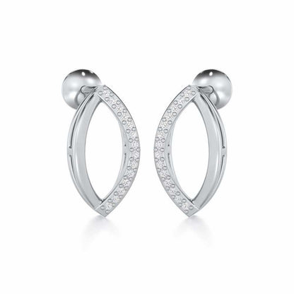 Opulent Charm Silver Earrings - White Gold - Image 2