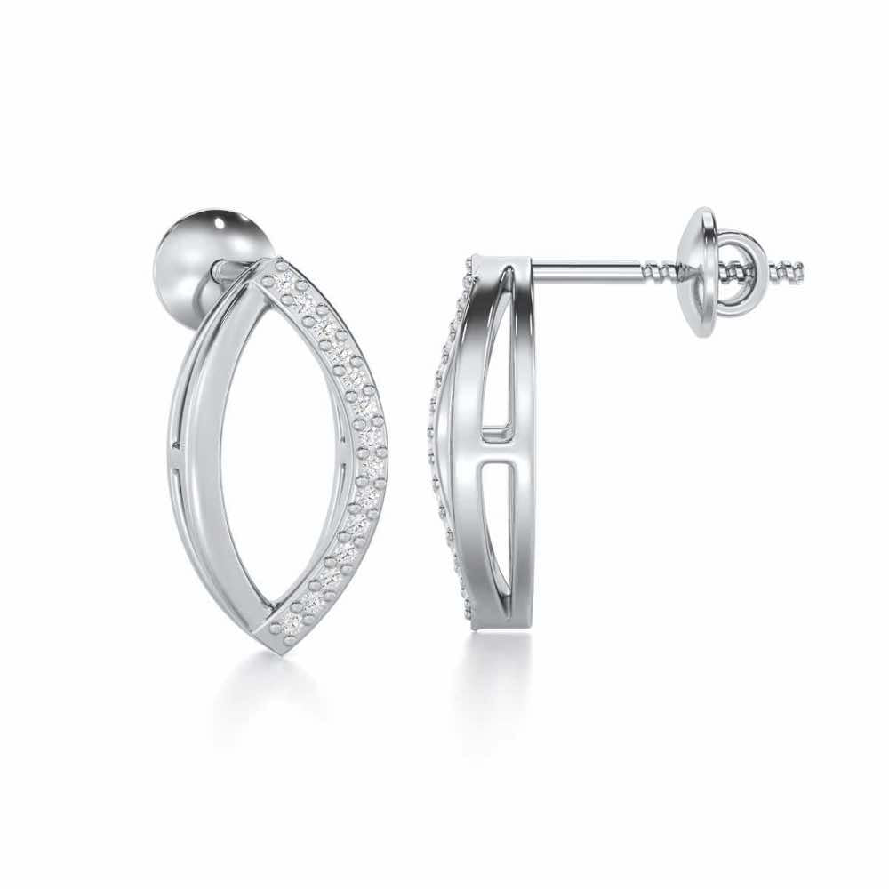 Opulent Charm Silver Earrings - White Gold - Image 4