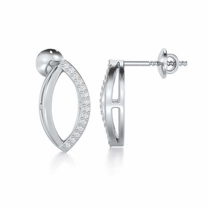 Opulent Charm Silver Earrings - White Gold - Image 4