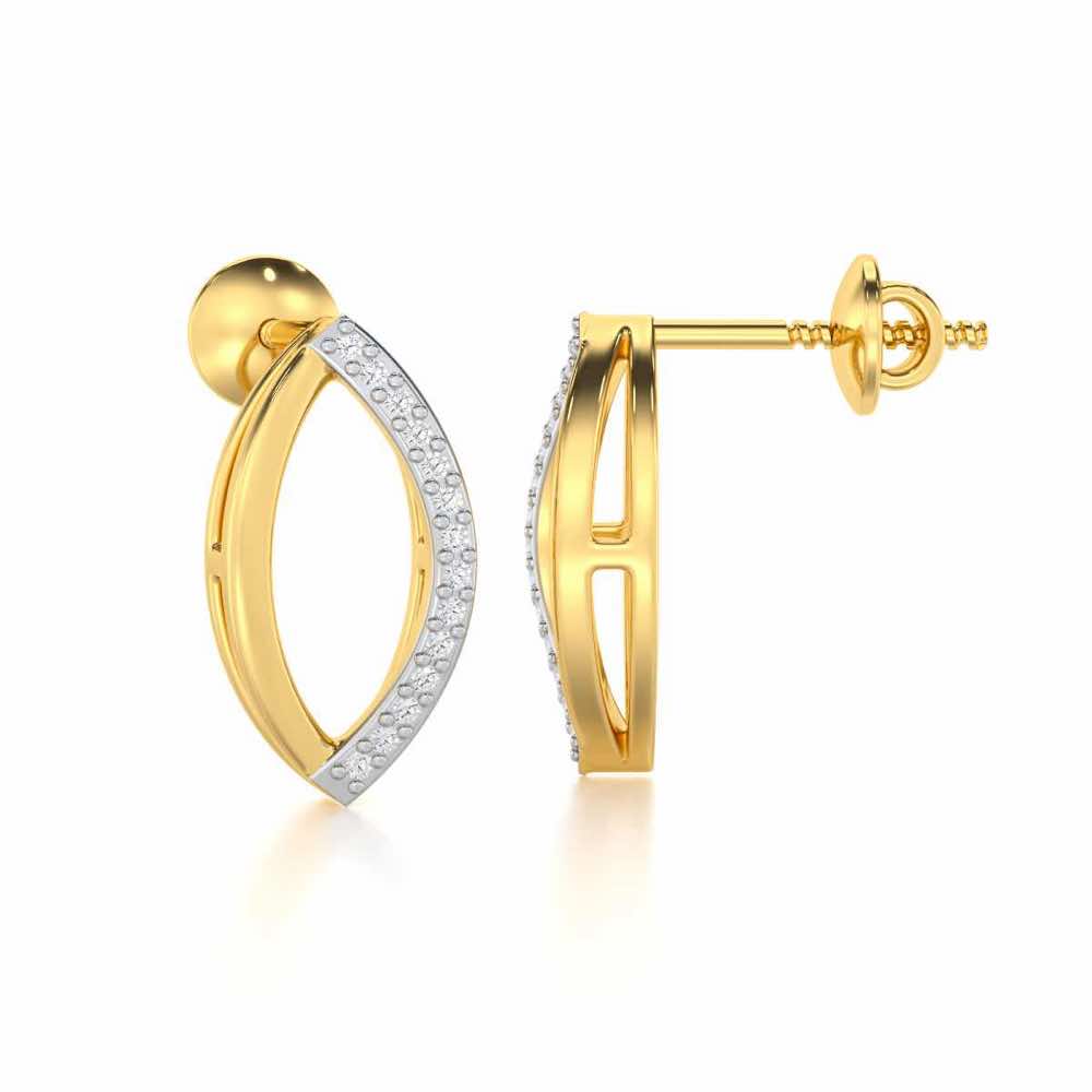 Opulent Charm Silver Earrings - Yellow Gold - Image 4