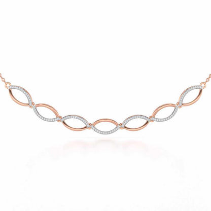 Opulent Charm Silver Necklace - Rose Gold - Image 1