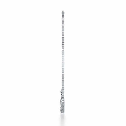 Opulent Charm Silver Necklace - White Gold - Image 4