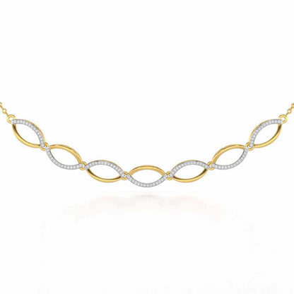 Opulent Charm Silver Necklace - Yellow Gold - Image 1