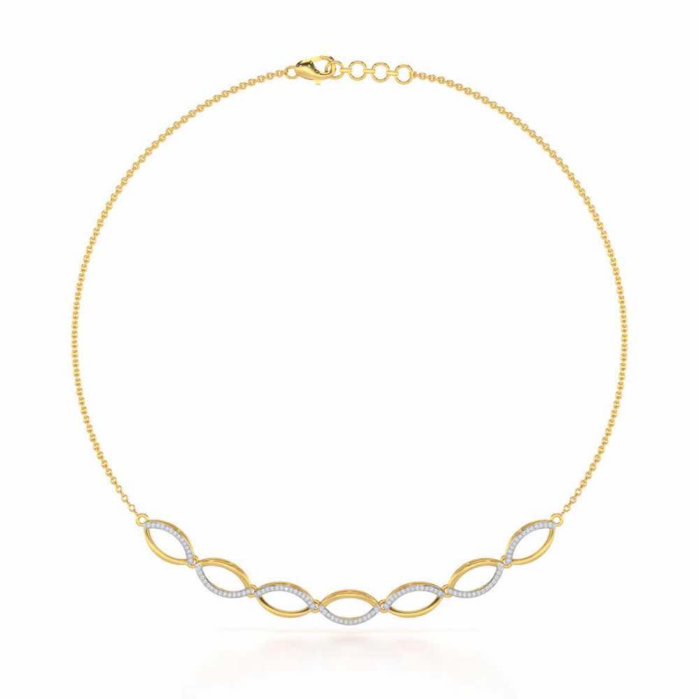 Opulent Charm Silver Necklace - Yellow Gold - Image 2