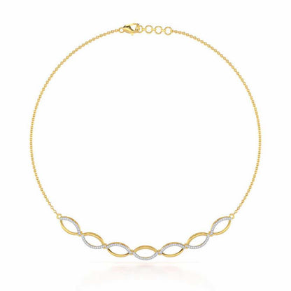 Opulent Charm Silver Necklace - Yellow Gold - Image 2