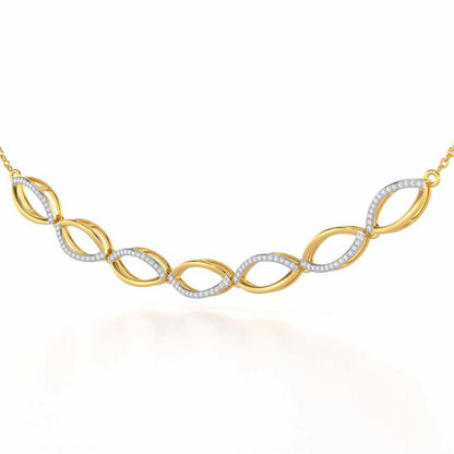 Opulent Charm Silver Necklace - Yellow Gold - Image 3