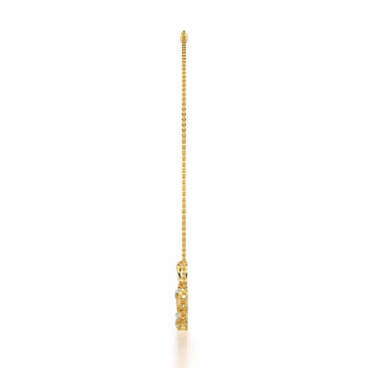 Opulent Charm Silver Necklace - Yellow Gold - Image 4