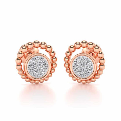 Opulent Silver Studs - Rose Gold - Image 1
