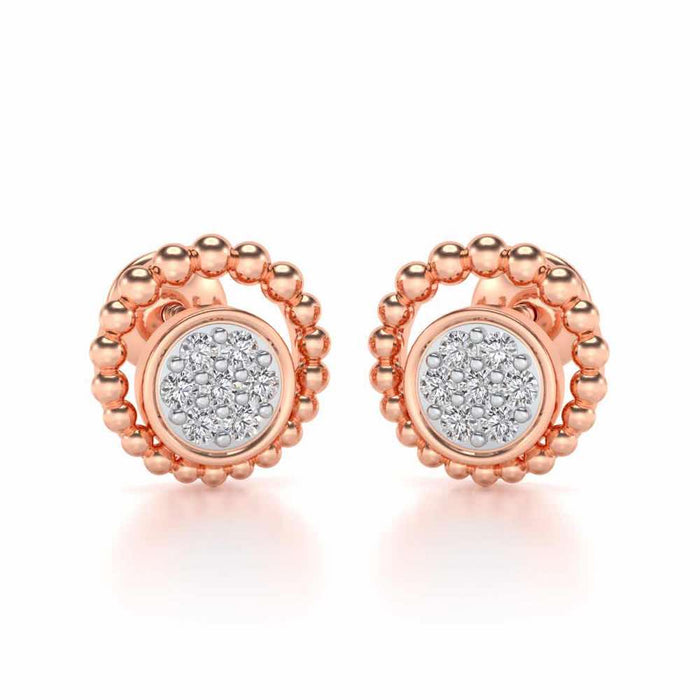 Opulent Silver Studs - Rose Gold - Image 1