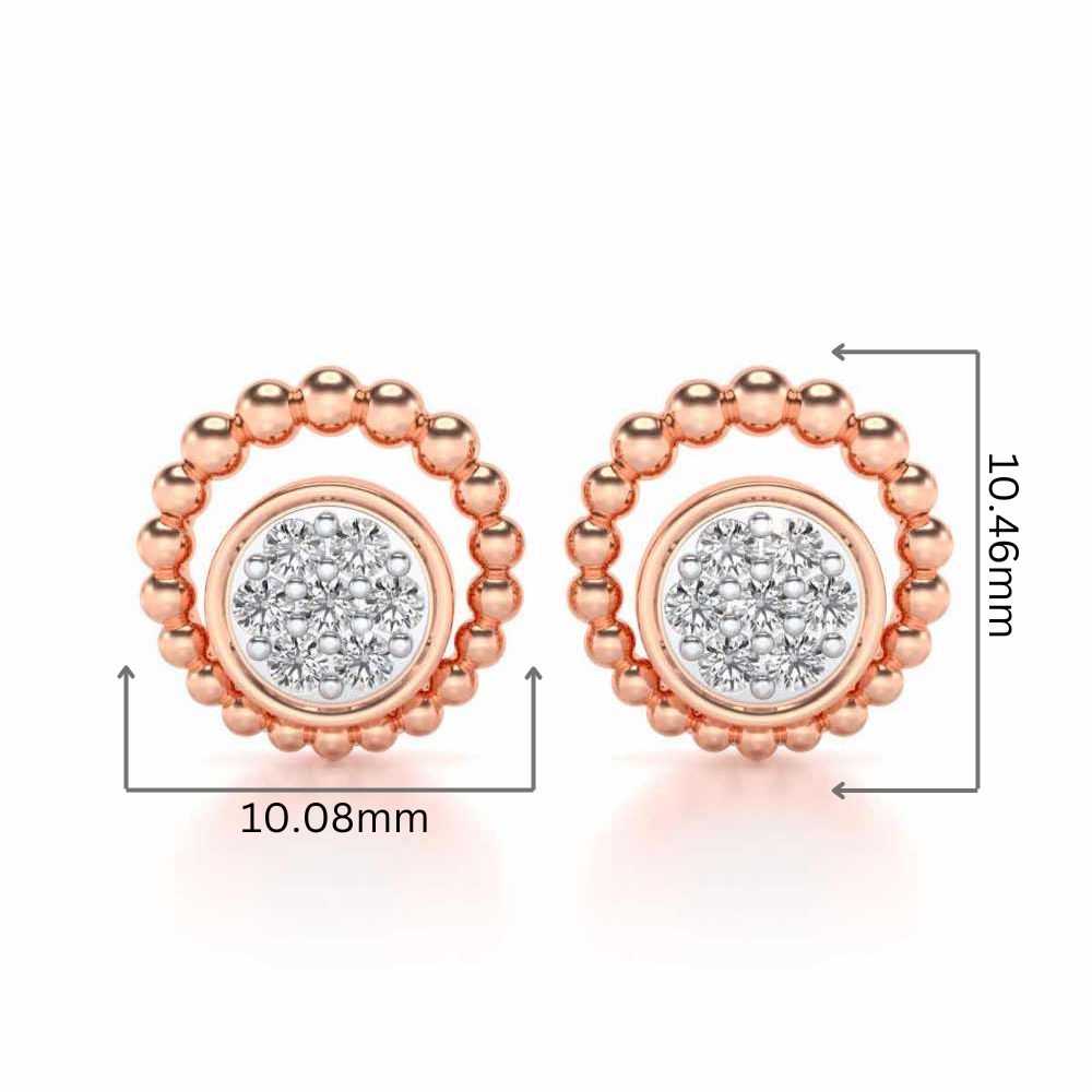 Opulent Silver Studs - Rose Gold - Image 2