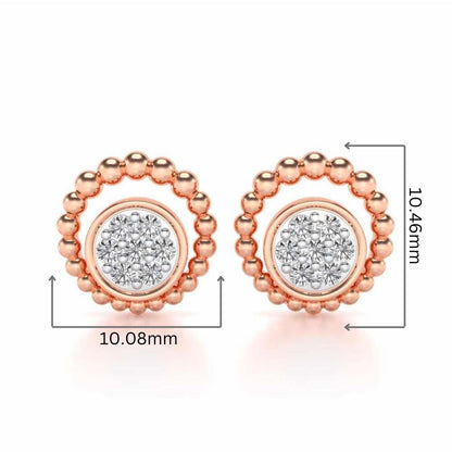 Opulent Silver Studs - Rose Gold - Image 2