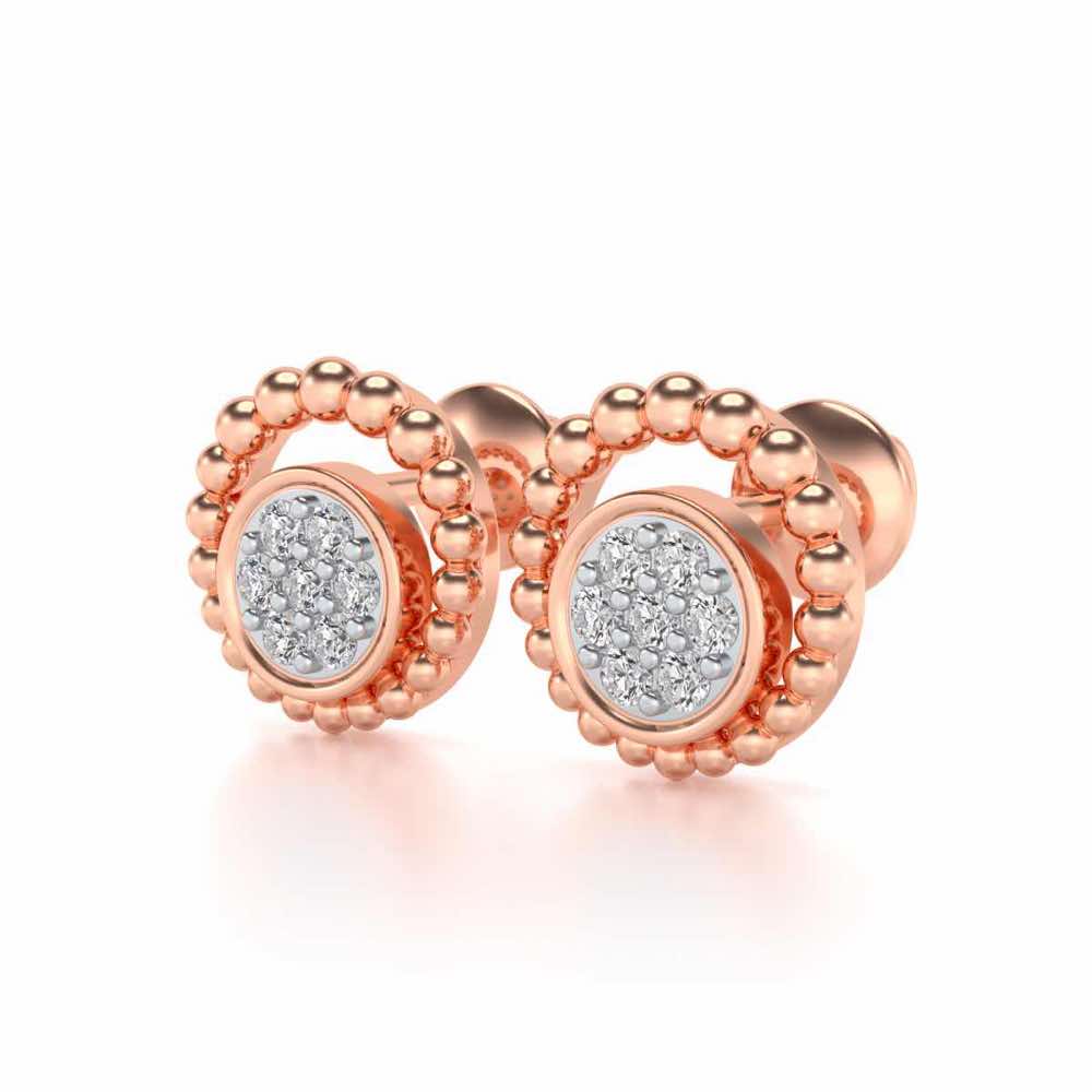 Opulent Silver Studs - Rose Gold - Image 3