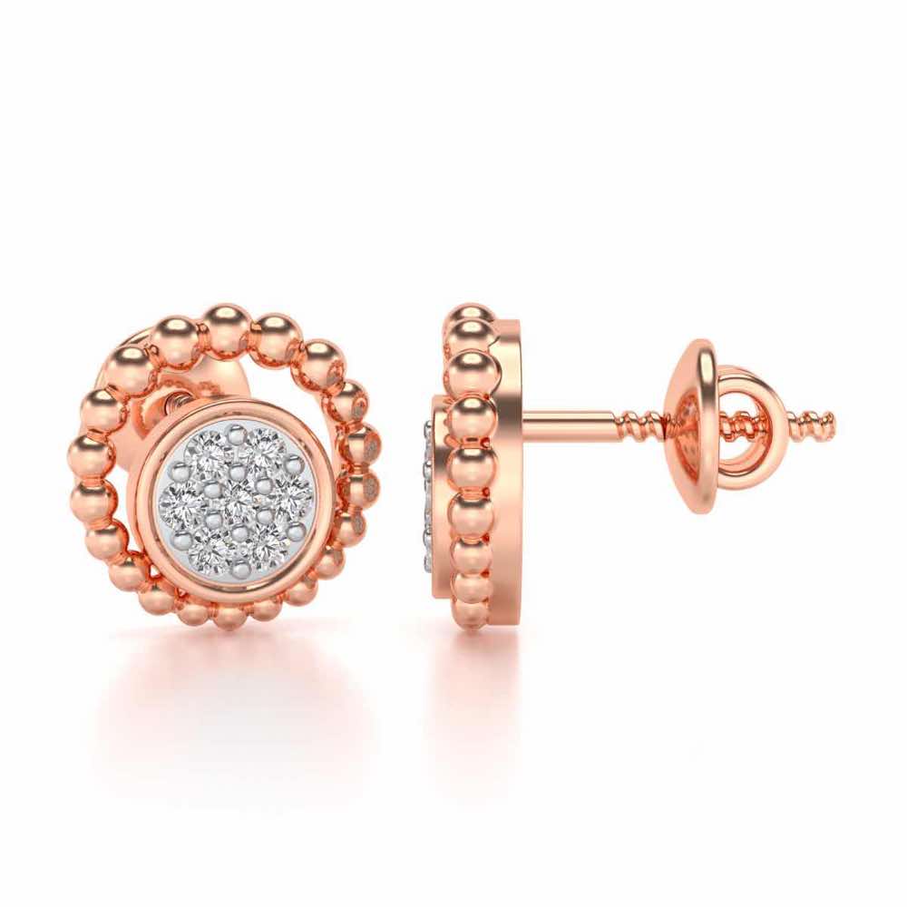 Opulent Silver Studs - Rose Gold - Image 4