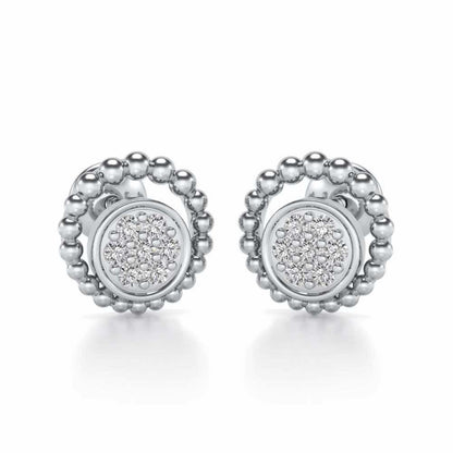 Opulent Silver Studs - White Gold - Image 1
