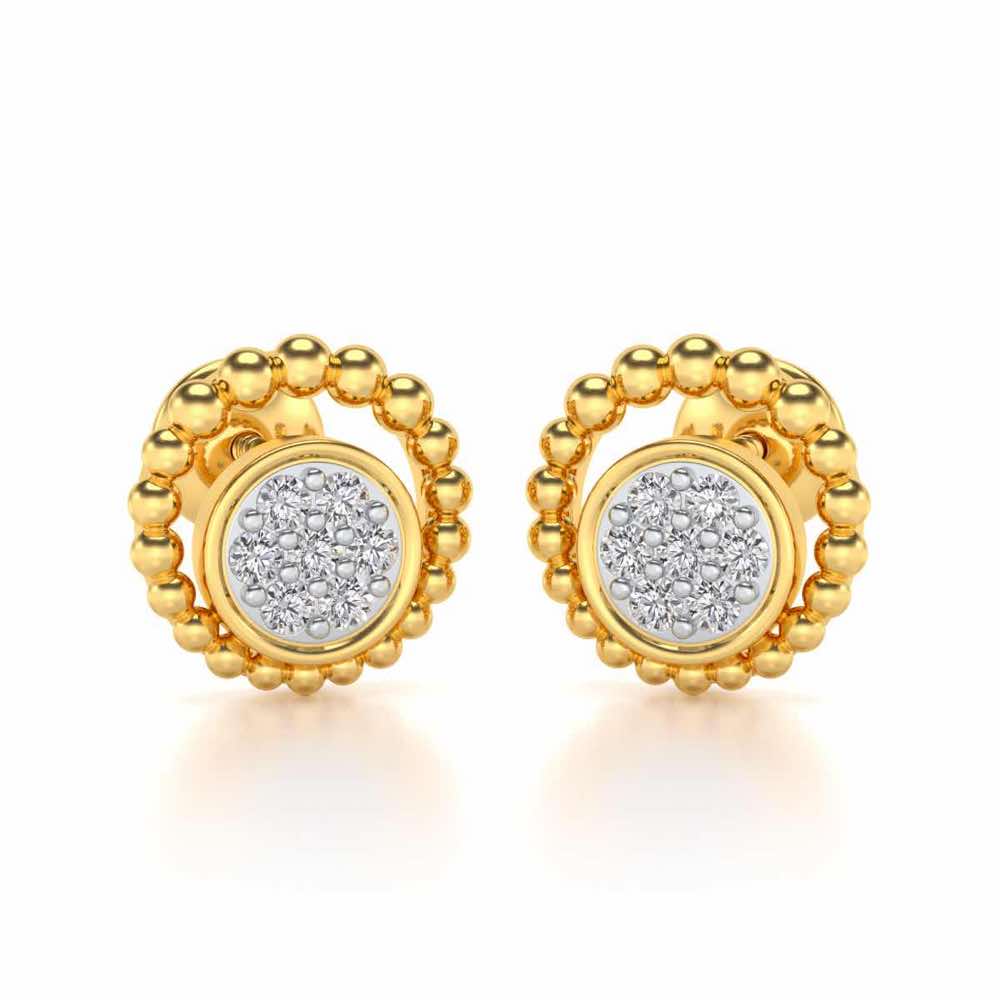 Opulent Silver Studs - Yellow Gold - Image 1
