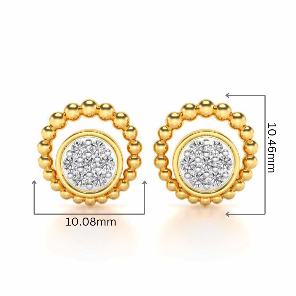 Opulent Silver Studs - Yellow Gold - Image 2
