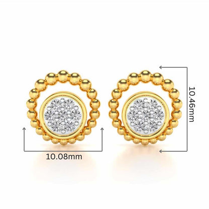 Opulent Silver Studs - Yellow Gold - Image 2