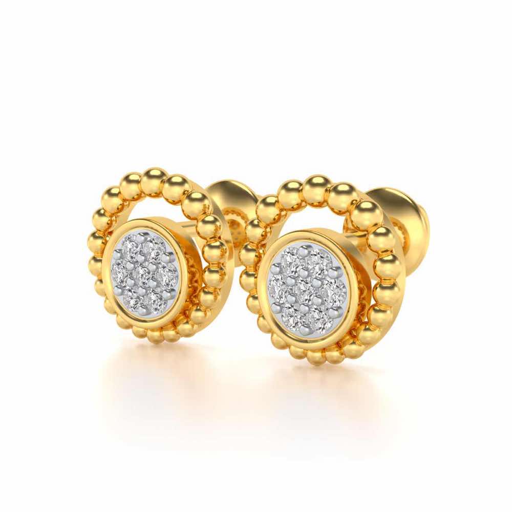 Opulent Silver Studs - Yellow Gold - Image 3