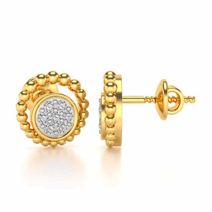 Opulent Silver Studs - Yellow Gold - Image 4