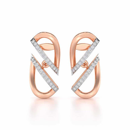 Opulent Melody Silver Earrings - Rose Gold - Image 1