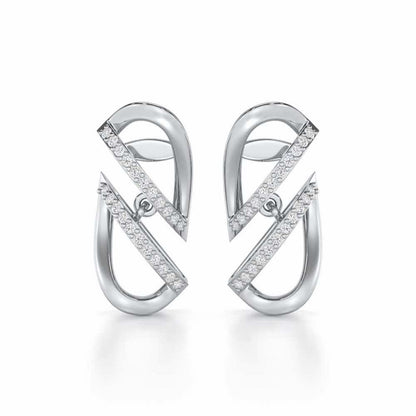 Opulent Melody Silver Earrings - White Gold - Image 1