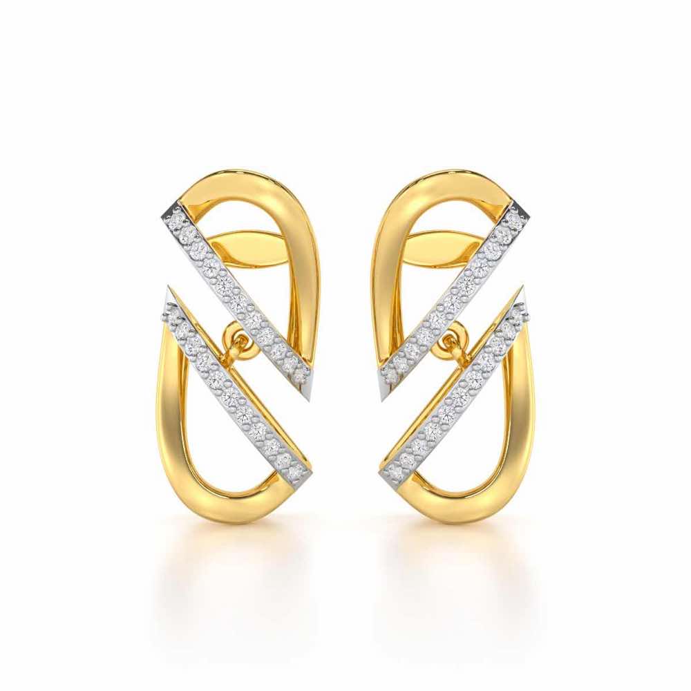 Opulent Melody Silver Earrings - Yellow Gold - Image 1