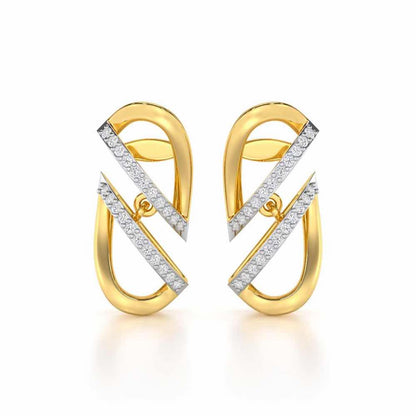 Opulent Melody Silver Earrings - Yellow Gold - Image 1