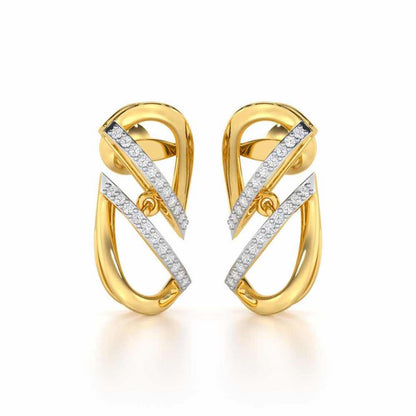 Opulent Melody Silver Earrings - Yellow Gold - Image 2