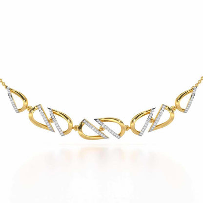 Opulent Melody Silver Necklace - Yellow Gold - Image 1