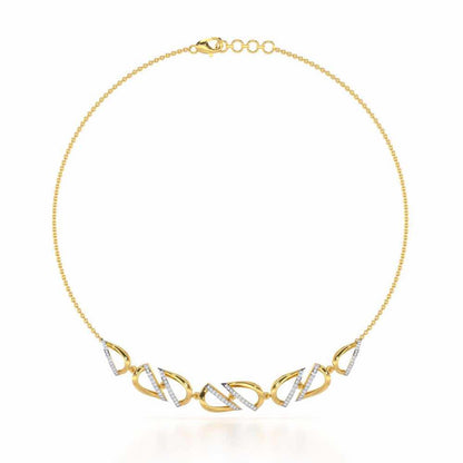 Opulent Melody Silver Necklace - Yellow Gold - Image 2