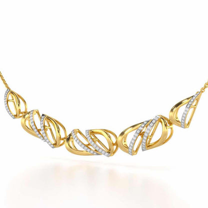 Opulent Melody Silver Necklace - Yellow Gold - Image 3