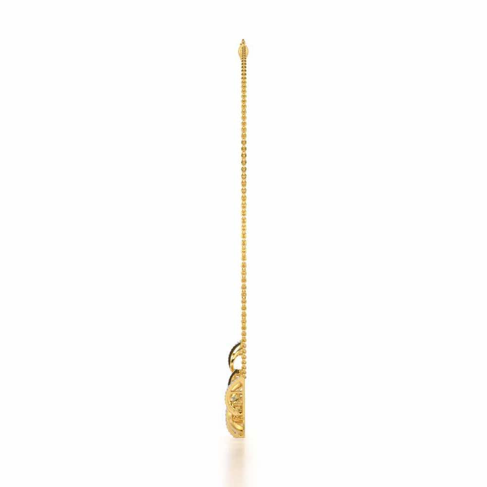 Opulent Melody Silver Necklace - Yellow Gold - Image 4