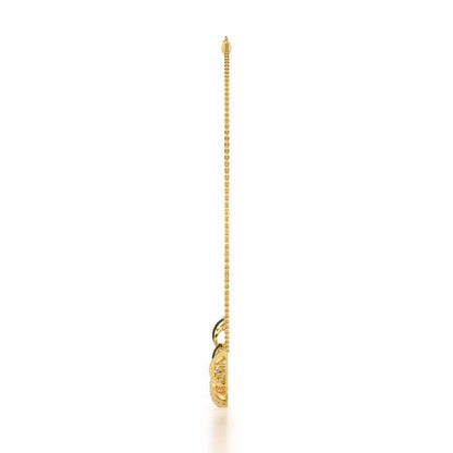 Opulent Melody Silver Necklace - Yellow Gold - Image 4