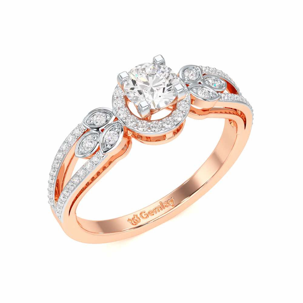 Opulent Radiance Solitaire Ring - Rose Gold - Image 1