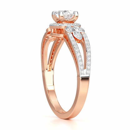Opulent Radiance Solitaire Ring - Rose Gold - Image 3
