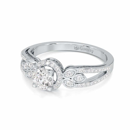Opulent Radiance Solitaire Ring - White Gold - Image 2