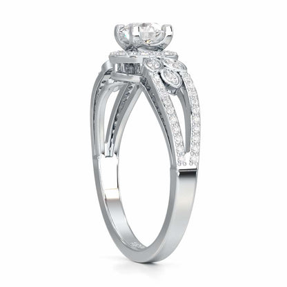 Opulent Radiance Solitaire Ring - White Gold - Image 3