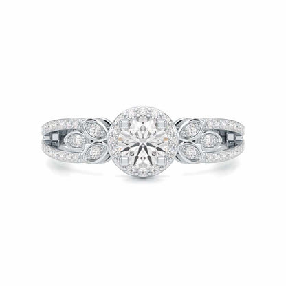 Opulent Radiance Solitaire Ring - White Gold - Image 4