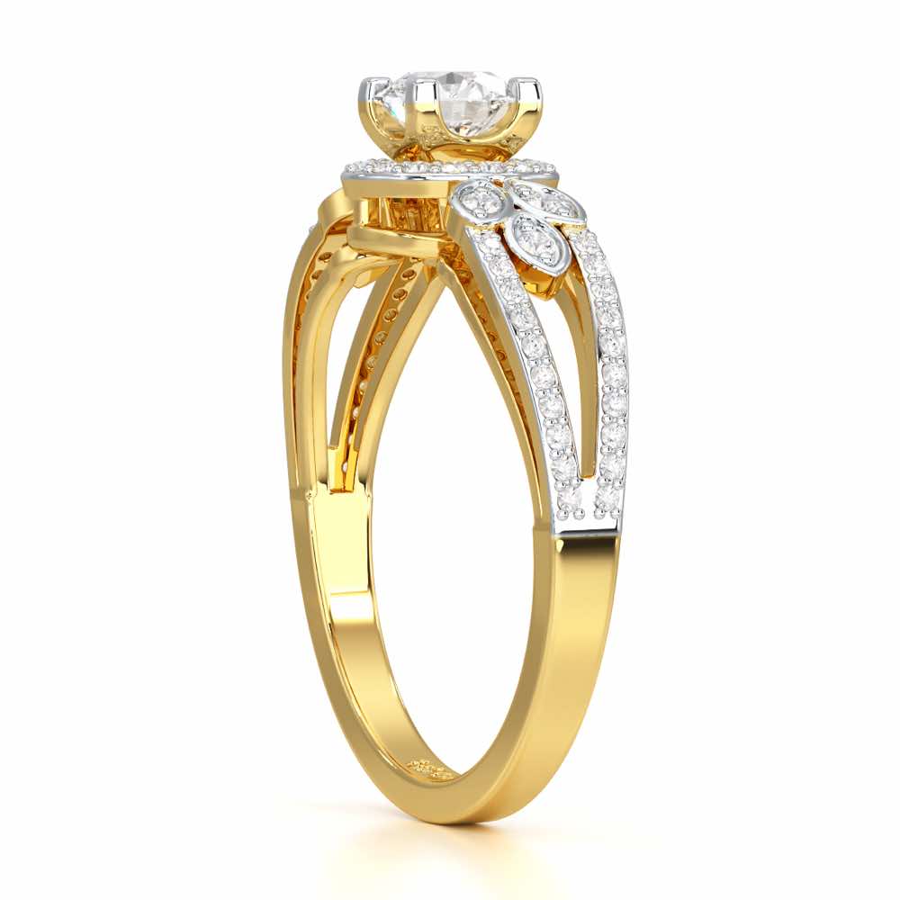 Opulent Radiance Solitaire Ring - Yellow Gold - Image 3