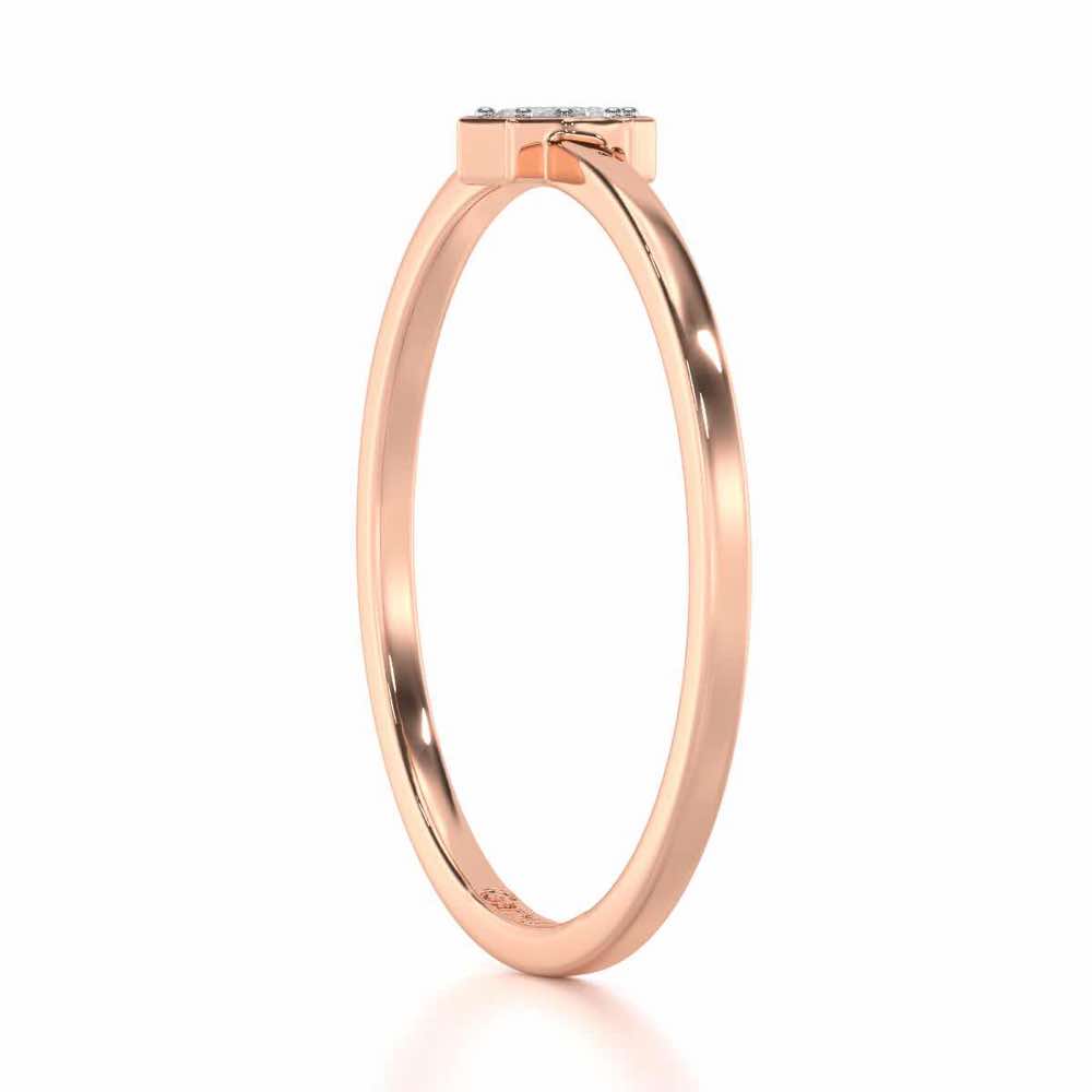 Opulent Star Silver Ring - Rose Gold - Image 3