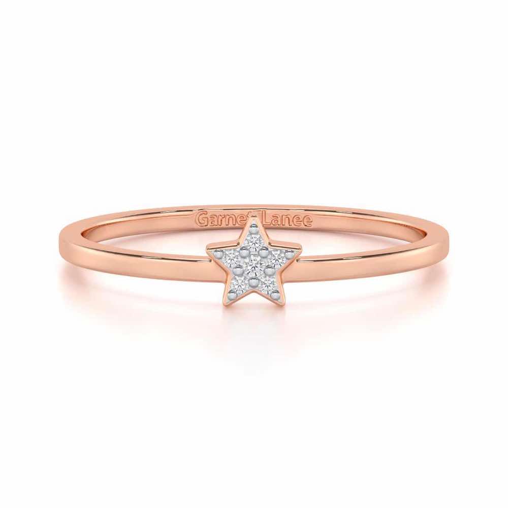 Opulent Star Silver Ring - Rose Gold - Image 4