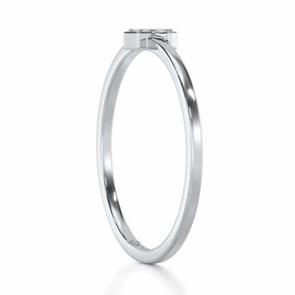Opulent Star Silver Ring - White Gold - Image 3