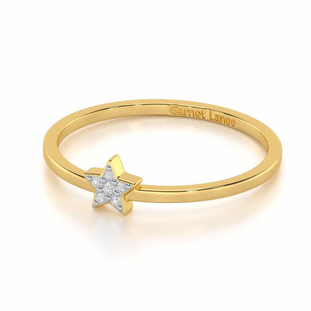 Opulent Star Silver Ring - Yellow Gold - Image 2