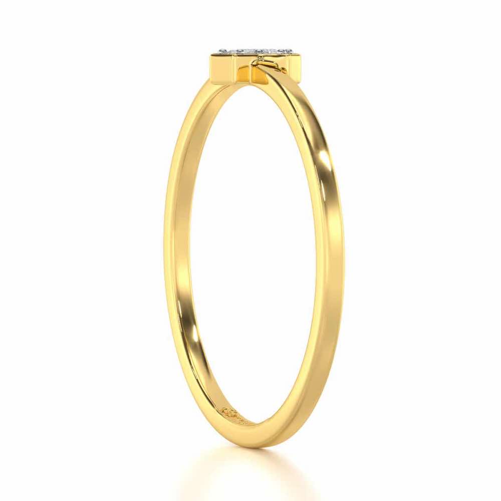 Opulent Star Silver Ring - Yellow Gold - Image 3