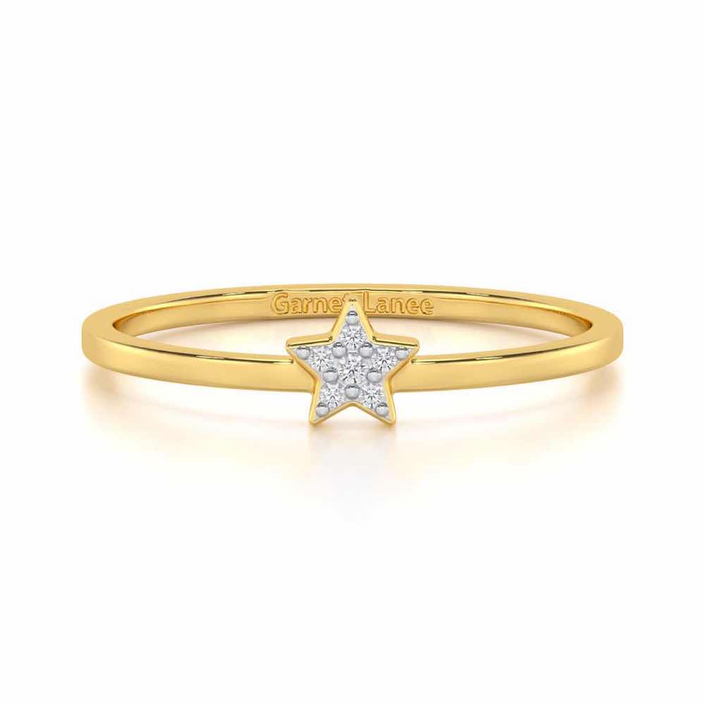Opulent Star Silver Ring - Yellow Gold - Image 4