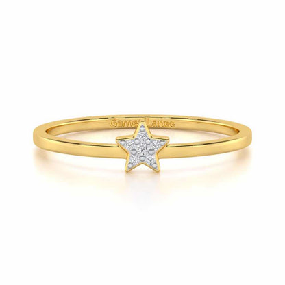 Opulent Star Silver Ring - Yellow Gold - Image 4