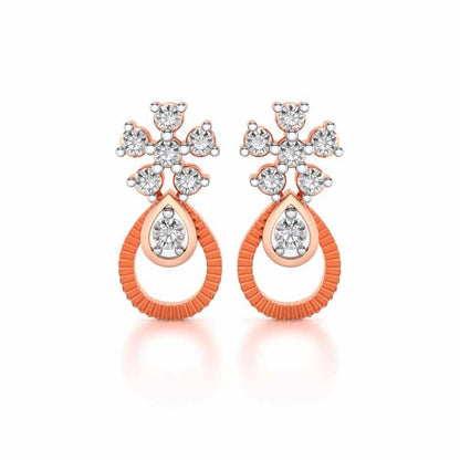 Orient Silver Earrings - Rose Gold - Image 1